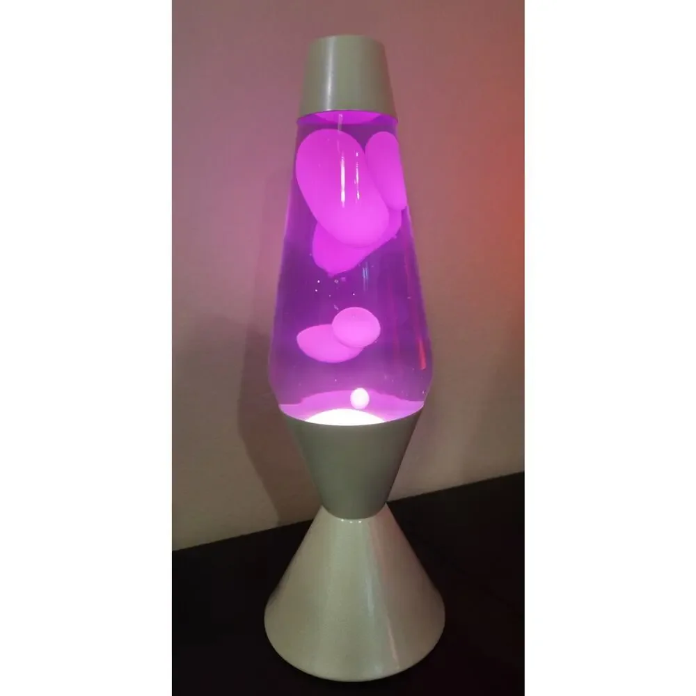 NEW Lava Lamp XL 52 Oz 16.3 In Rare Discontinued Opalescent Pearl Pink Purple